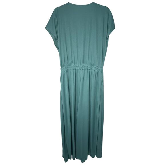 NWT Halara Canton V-Neck Short Sleeve Wide Leg Waffle Knit Jumpsuit Size L. - Picture 4 of 12